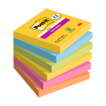 Valuepack 4+2 Post-itÂ® Super Sticky Carnival, 76x76 mm, 90fogl/blocco