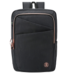 Zaino porta notebook 15,6'' Katy Rose nero c/zip rose gold Swiss