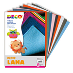 10 PEZZE PANNO LANA 20x30cm colori assortiti CWR