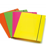 FELLOWES CARTELLINA 3L CON ELASTICO COLORI FLUO SHOCKING FILE