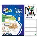 Etichetta adesiva LP4W bianca 100fg A4 105x74mm (8et/fg Laser Tico