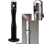 MEDIALINTERNATIONAL Portacenere a colonna H108cm in acciaio nero