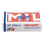 SCATOLA 1000 PUNTI ZENITH 515/8 (24/8 IN ACCIAIO NATURALE