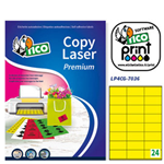Etichetta adesiva LP4C giallo opaco 70fg A4 70x36mm (24et/fg Tico