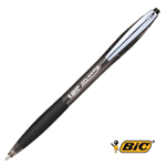 SCATOLA 12 PENNE SFERA SCATTO BICÂ®ATLANTIS PREMIUM clip metal 1,0MM NERO