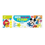BLOCCHETTO 10 INVITI ALLA FESTA MICKEY DISNEY SADOCH