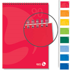 BLOCCO NOTES SPIRALATO lato corto 150x210mm 90gr 50fg 5mm COLOR BM