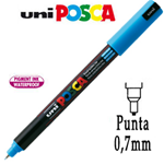 Marcatore UNI POSCA Pen PC1M p.extra fine 0,7mm azzurro UNI MITSUBISHI