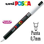 Marcatore UNI POSCA Pen PC1M p.extra fine 0,7mm bianco UNI MITSUBISHI