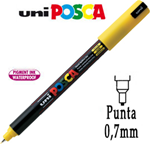 Marcatore UNI POSCA Pen PC1M p.extra fine 0,7mm giallo UNI MITSUBISHI