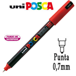Marcatore UNI POSCA Pen PC1M p.extra fine 0,7mm rosso UNI MITSUBISHI