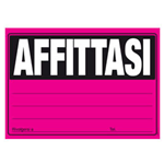 CARTELLO AFFITTASI 24x33cm colori ass giallo-verde-arancio-fuxia E9203 EDIPRO