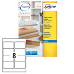 Poliestere adesivo J8565 trasparente 25fg A4 99,1x67,7mm (8et/fg) inkjet Avery