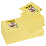 BLOCCO 90foglietti Post-it Super Sticky Z-Notes Canary76x76mm R330-123SS-CY