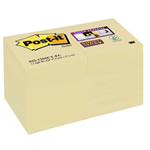 BLOCCO 90foglietti Post-it Super Sticky Giallo Canary 47,6x47,6mm 622-12SS-CY