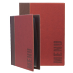 SECURIT PORTA MENU' A4-24x34cm BORDEAUX TRENDY con 1 INSERTO DOPPIO