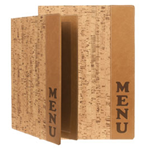 SECURIT PORTA MENU' A4-24x34cm SUGHERO DESIGN con 1 INSERTO DOPPIO