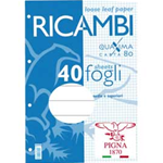 RICAMBI FORATI A5 1RIGO 80GR QUAXIMA 40FG 80GR PIGNA