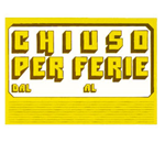 CARTELLO IN CARTONCINO 'CHIUSO PER FERIE' 23x32cm CWR 315/6