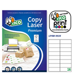 Etichetta adesiva LP4W bianca 100fg A4 99,1x34mm (16et/fg Laser Tico