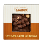 D. Barbero Tavoletta di cioccolato al latte con nocciole 120gr in astuccio -stagionale