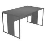 ARTEXPORT SCRIVANIA SINGOLA 180X80cm ANTRACITE - gamba ANTRACITE - ESSENCE