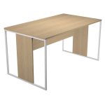 ARTEXPORT SCRIVANIA SINGOLA 180X80cm ROVERE - gamba BIANCO - ESSENCE