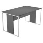 ARTEXPORT SCRIVANIA SINGOLA 180X80cm ANTRACITE - gamba BIANCO - ESSENCE