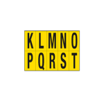 CARTELLI SEGNALATORI Foglio con 10 lettere autoadesive da K a T nero/giallo 70x124mm