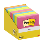 Cf.10 blocchetti c/film 100fg Post-itÂ® Notes 6820-COL-W10 76x76mm colori ass.