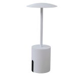 Lampada da tavolo Rocket a LED in alluminio bianco King Collection