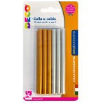 12 stick colla a caldo oro e argento D.7mm - lungh.10cm DECO