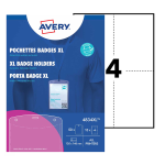 Conf. 50 Porta Badge A6 in plastica 105x148mm, Laser/Inkjet Avery