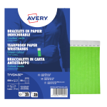 AVERY Conf. 500 braccialetti identificativi in TyvekÂ® verde fluo 256x19mm (10et/fg 50f