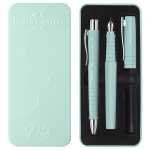 FABER-CASTELL Set stilo B Poly Pen + sfera 0,7mm Poly Ball fusto caribic blue Faber Castell