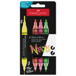 FABER-CASTELL Astuccio 4 marcatori ShakePaint Black Edition colori assortiti neon Faber-Castel