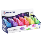 OSAMA Display 36pz correttore a nastro 20 Metri 5mmx20mt involucro colori ass. Neon Os