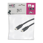 MKC Cavo USB 3.1 100W 10Mbps con connettori C-C - 2mt
