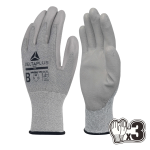 DELTAPLUS Pack 3 paia di guanti ANTITAGLIO VECUTB08 Tg.9 grigio finezza 18