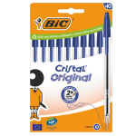 Scatola 10 penne sfera Cristal Original punta 1,0mm blu Bic
