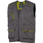 DELTAPLUS GILET da LAVORO M6GIL grigio/verde Tg. L PANOSTYLEÂ®