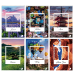 Maxiquaderno A4 40fg+2 80gr 5mm c/margine Paesaggi 2024 BM