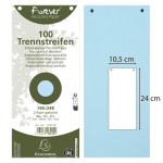 Conf.100 Divisori orizz. riciclati 105x240mm forati azzuro13415B Exacompta