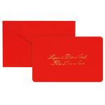 REX SADOCH Biglietto Natale semplice c/busta e stampa in oro 9x14cm rosso Sadoch