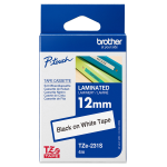 Brother Nastro laminato Nero/Bianco 12MM x 4mt -TZE231S2