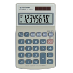 Sharp Calcolatrice tascabile EL240SAB Bianco/Grigio 8 cifre