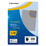 Divisori numerici (1-12 in PP 12 tacche F.to A4 21x29,7cm Grigio Starline