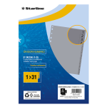 Divisori numerici (1-31 in PP 31 tacche F.to A4 MAXI 24,5x30cm Grigio Starline