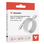 Verbatim Cavo Magnetico Sync Charge USB-C to USB-C 100W 120 cm_Grigio