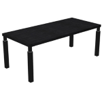 ARTEXPORT Scrivania dir. 180x90cm PRESTIGE QUADRO Nero venato/nero